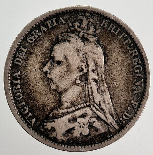 1887 Victoria Sixpence Silver Coin | Fine Collectable Grade