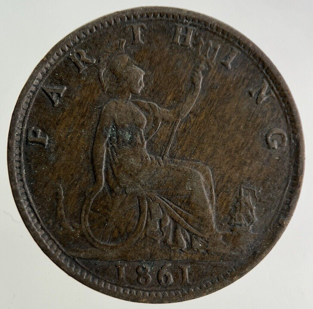 1861 Victoria Farthing Coin | Fine Collectable Grade