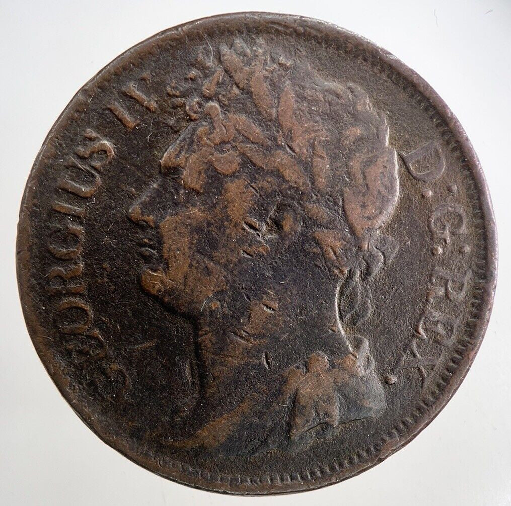1822 George IV Irish Hibernia One Penny Coin | Fine Collectable Grade | a9360