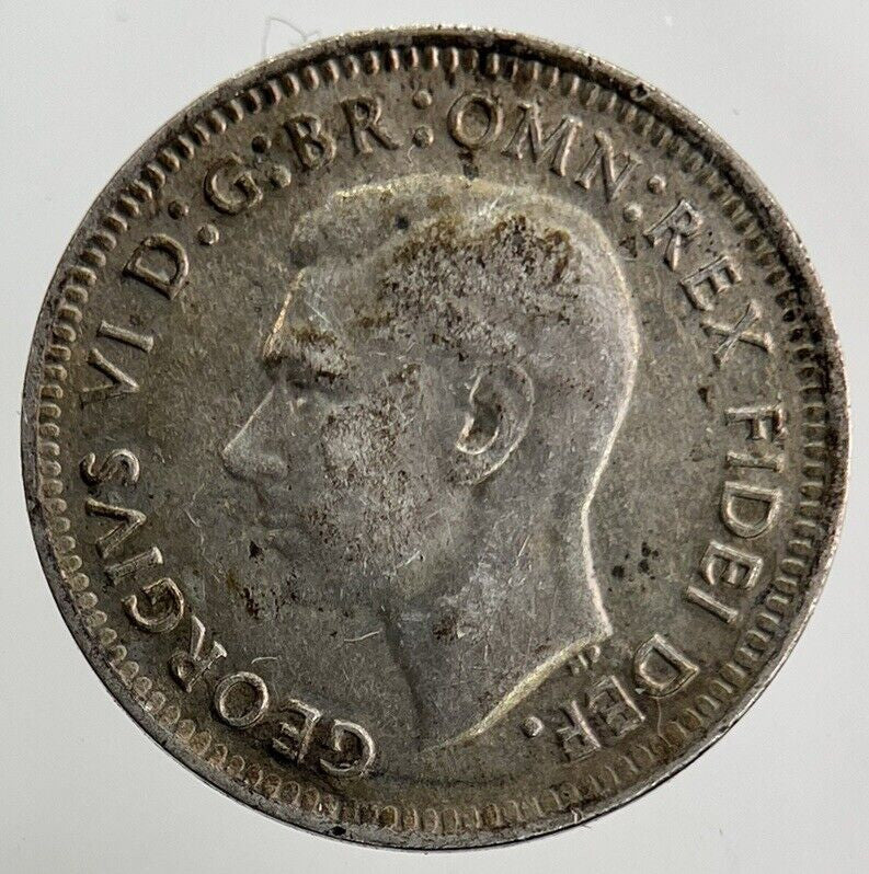1950 Australia Threepence Silver Coin | Fine Collectable Grade