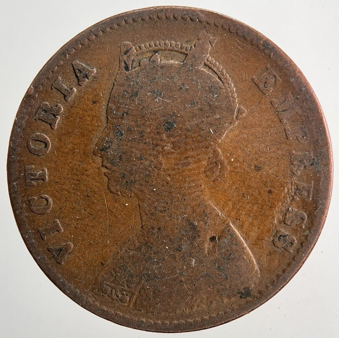 1896 Victoria One Quarter 1/4 Anna Coin | Collectable Grade