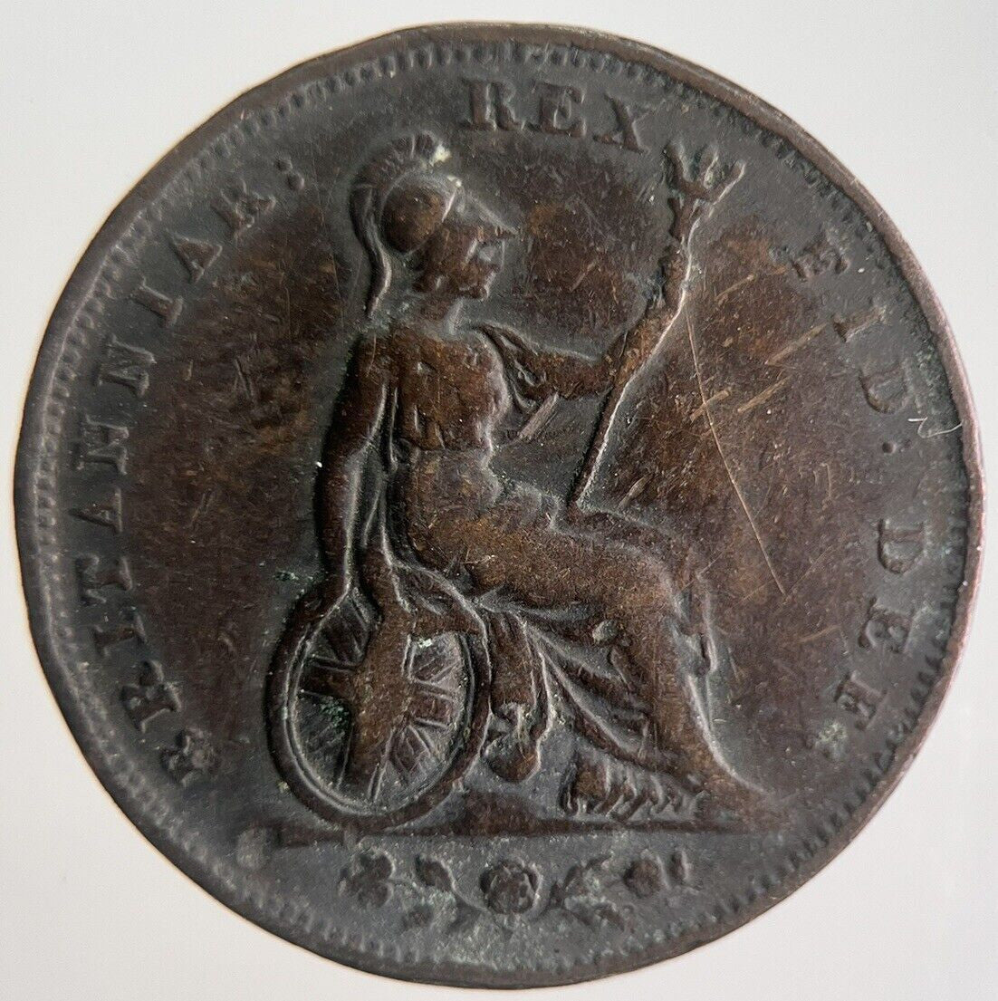 1828 George IV Farthing Coin | Very High Grade | a4462