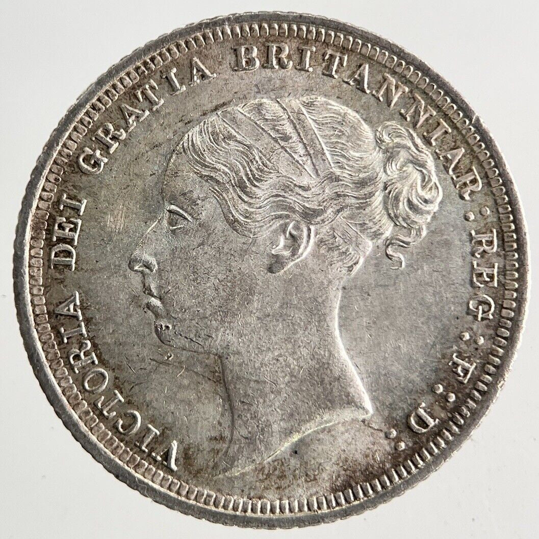 1887 Victoria Sixpence Silver Coin | Very Fine Grade