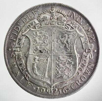 1916 George V Half - Crown Silver Coin | Very High Grade