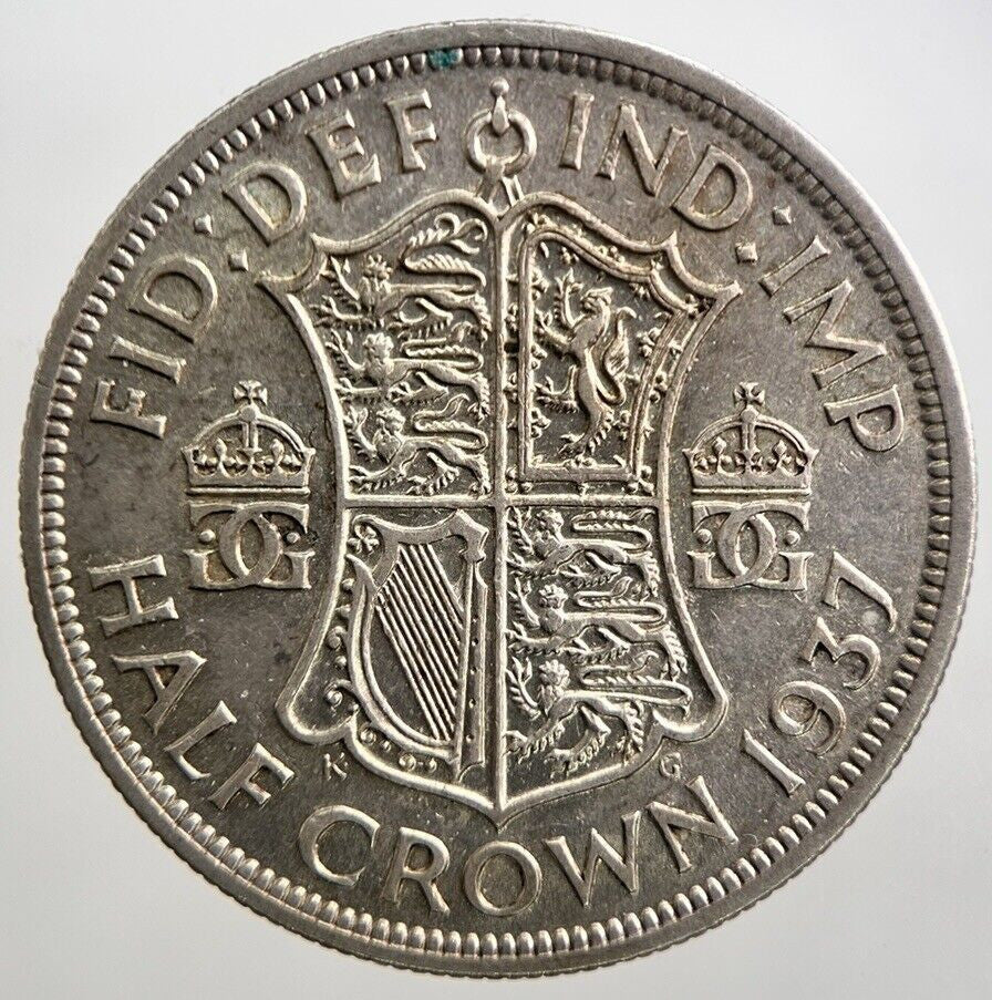 1937 George VI Half - Crown Silver Coin | Fine Collectable Grade | a1235