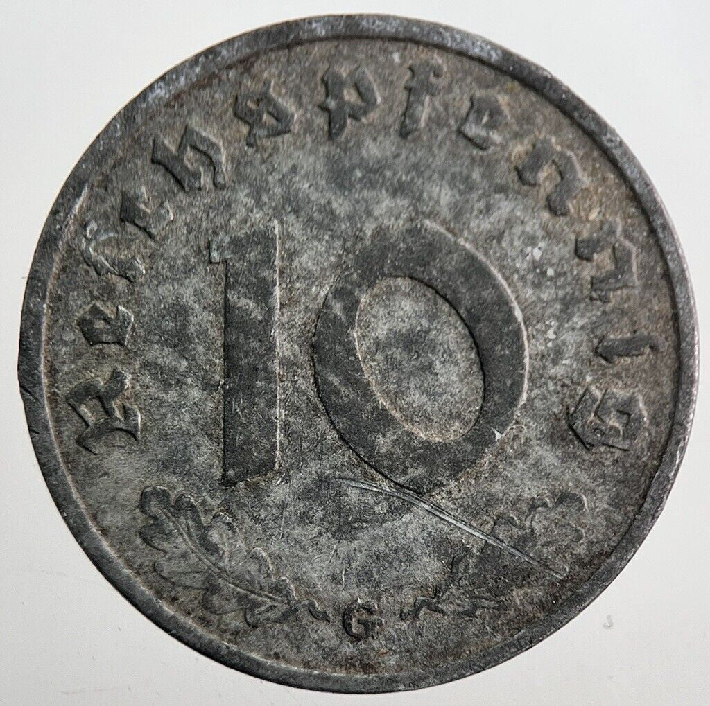 1941-G Germany Nazi 10 Pfennig Coin | Very High Grade | a7879