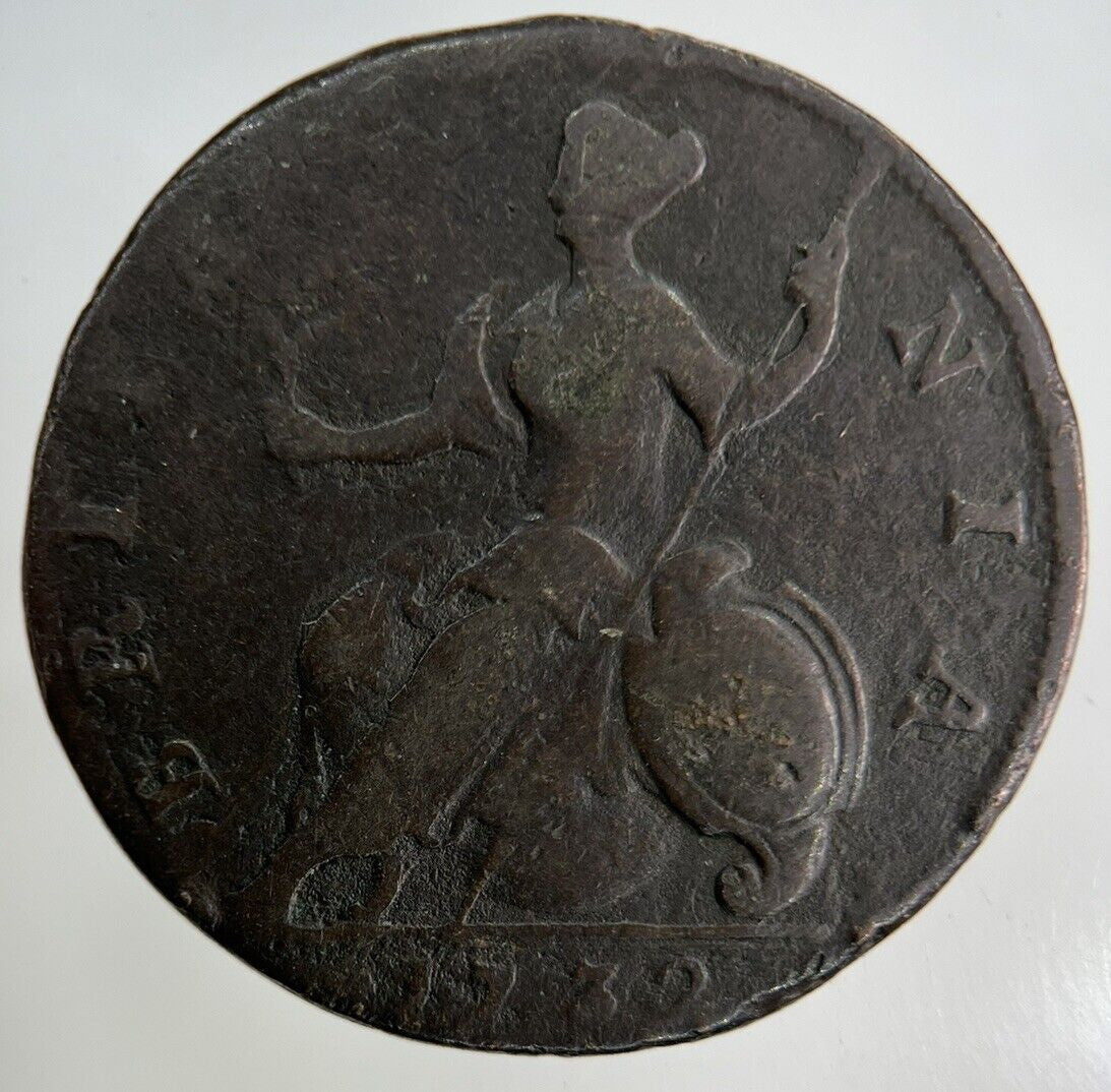 1732 George II 2nd Half - Penny Coin | Collectable Grade