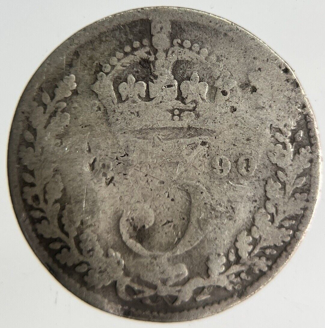 1890 Victoria Threepence Silver Coin | Collectable Grade