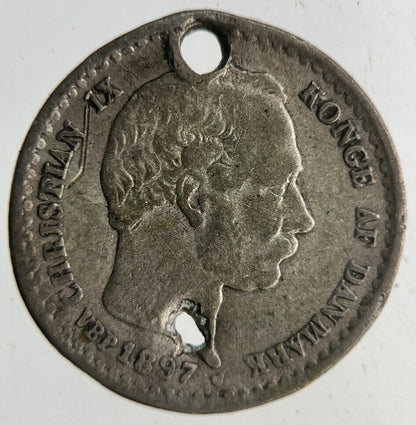 1897 Denmark 10 Ore Silver Coin | Collectable Grade