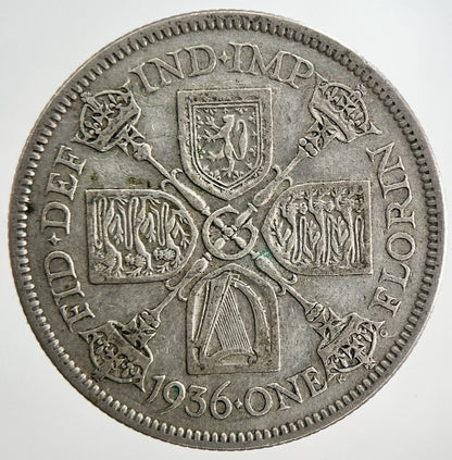 1936 George V Florin Silver Coin | Fine Collectable Grade