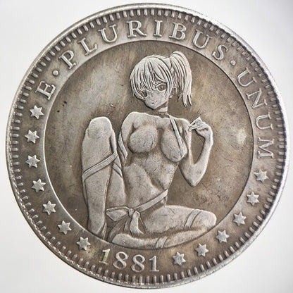 American Morgan Dollar Style Naked Nude Woman Coin | Collectable Grade | a379