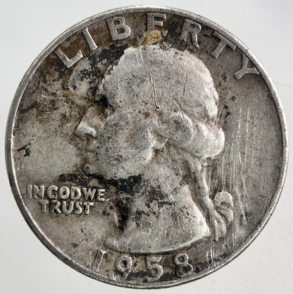 1958 - D US USA Quarter Dollar Silver Coin | Collectable Grade