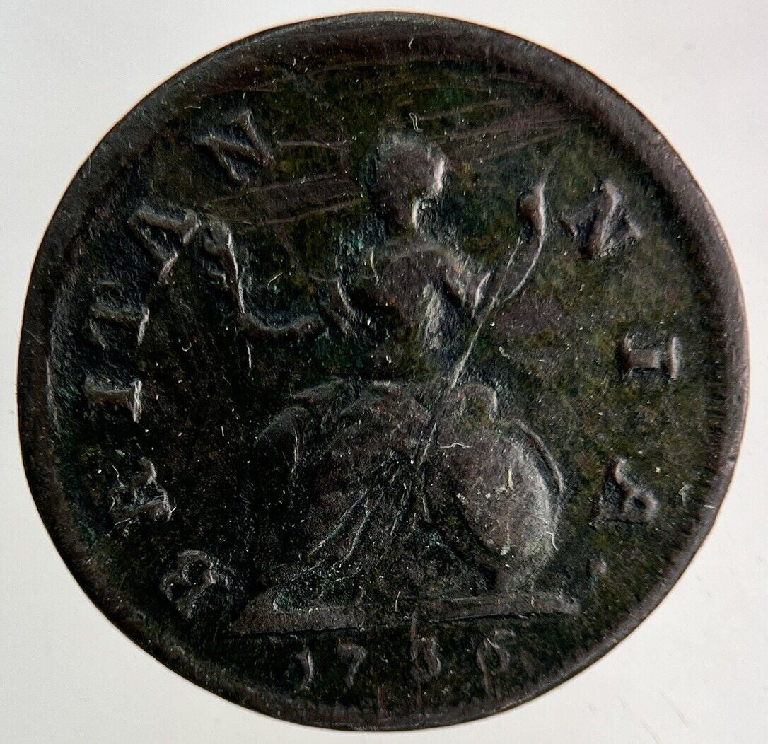 1736 George II 2nd Farthing Coin | Fine Collectable Grade