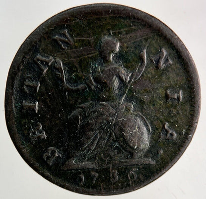 1736 George II 2nd Farthing Coin | Fine Collectable Grade