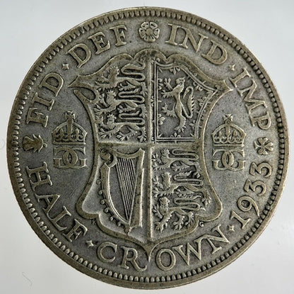 1933 George V Half - Crown Silver Coin | Fine Collectable Grade