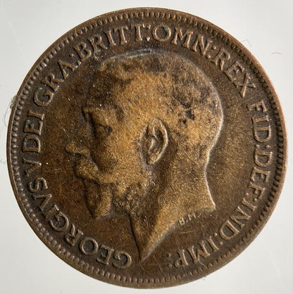 1917 George V Farthing Coin | Fine Collectable Grade