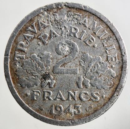 1943 France 2 Francs Coin | Collectable Grade