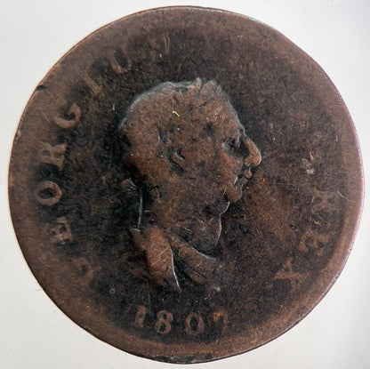 1807 George 3rd III Half - Penny Coin | Fair Grade | a9900