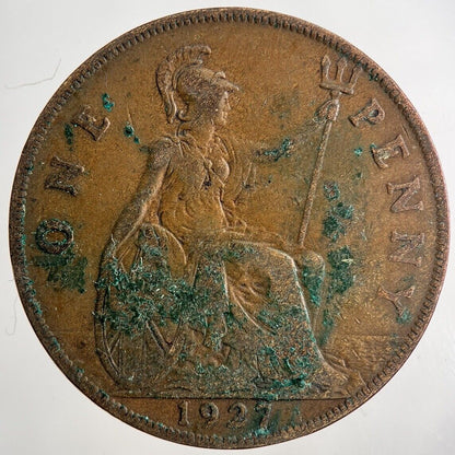 1927 George V One Penny Coin | Fine Collectable Grade