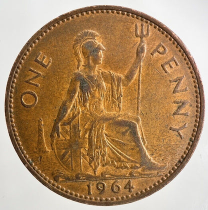 1964 Elizabeth II 2nd One Penny Coin | Fine Collectable Grade
