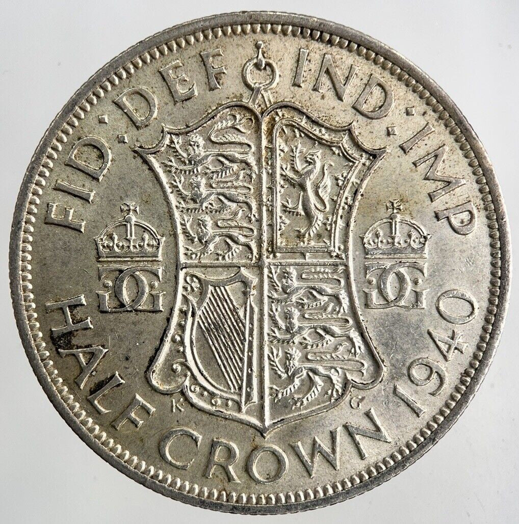 1940 George VI Half - Crown Silver Coin | Very High Grade