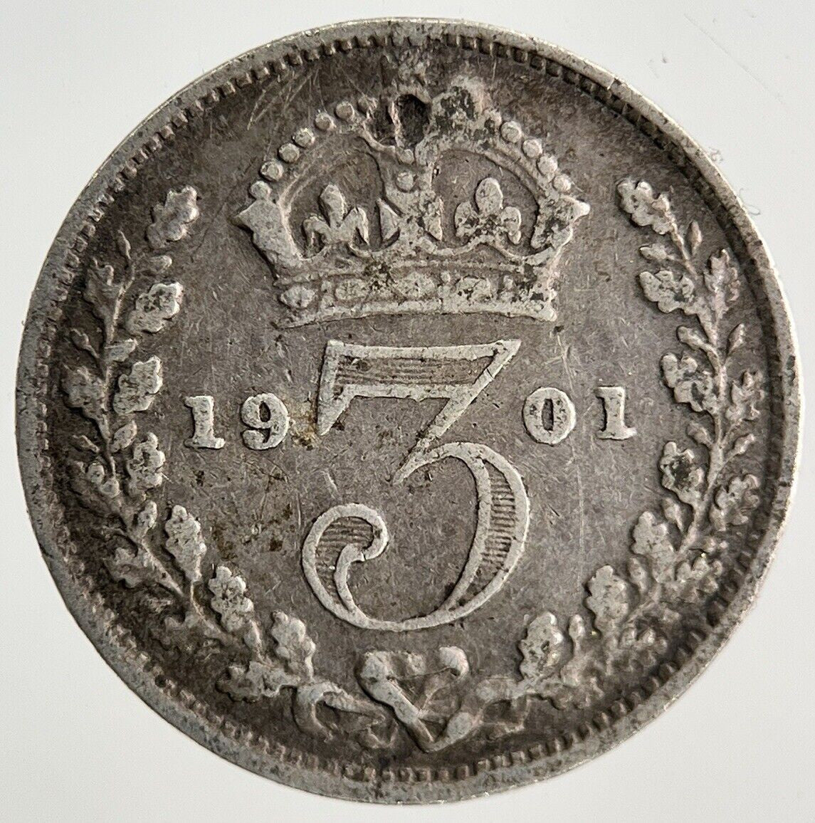 1901 Victoria Threepence Silver Coin | Fine Collectable Grade