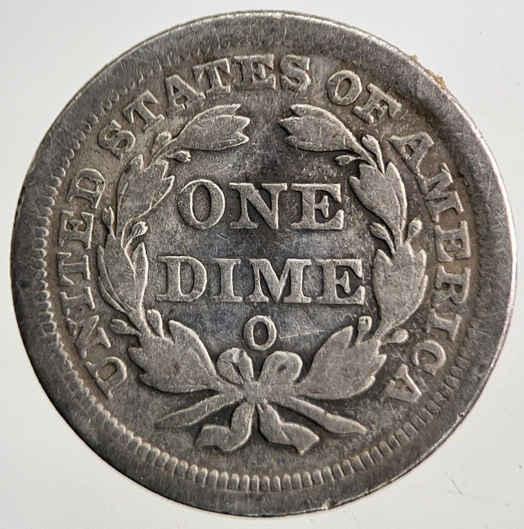 1857 - O US USA Seated Liberty Dime Silver Coin | Collectable Grade