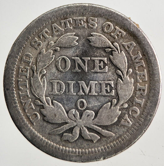 1857 - O US USA Seated Liberty Dime Silver Coin | Collectable Grade