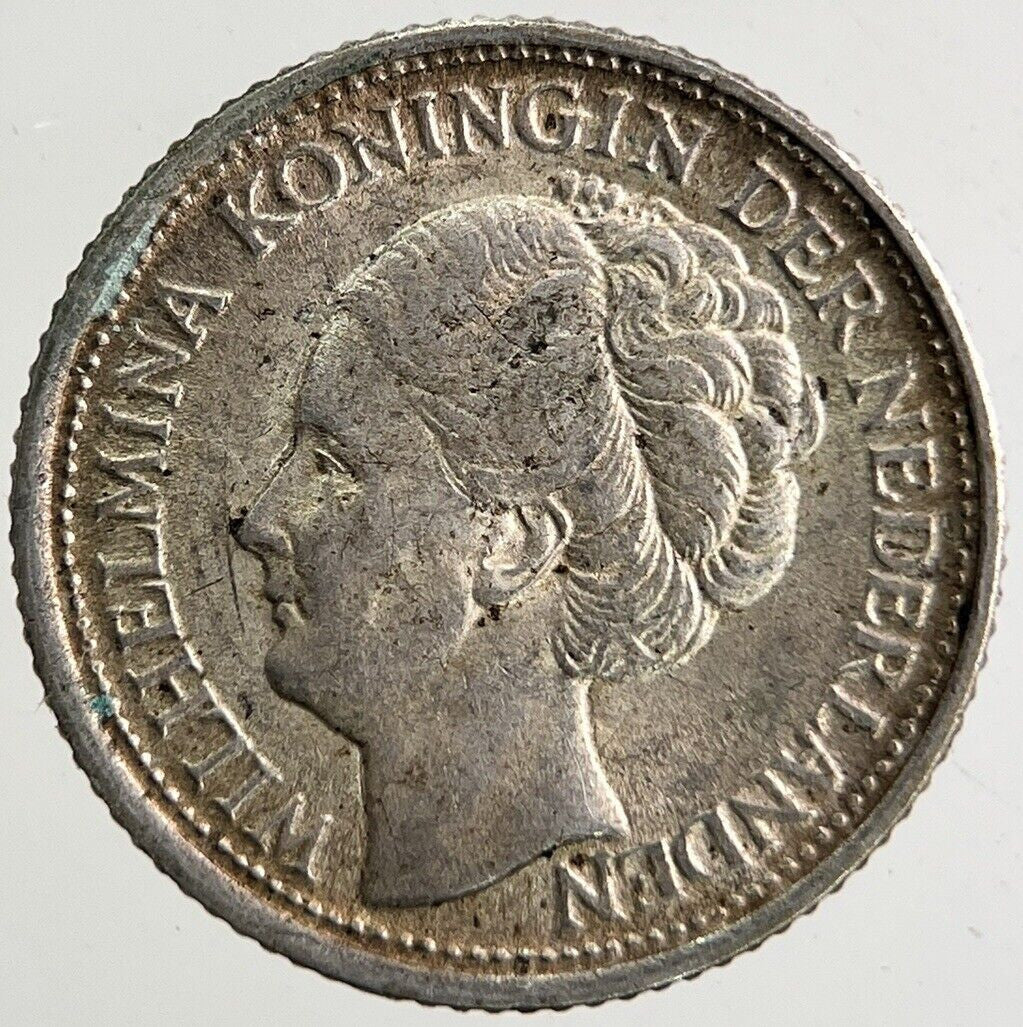 1944 Netherlands 10 Cents Silver Coin | Fine Collectable Grade