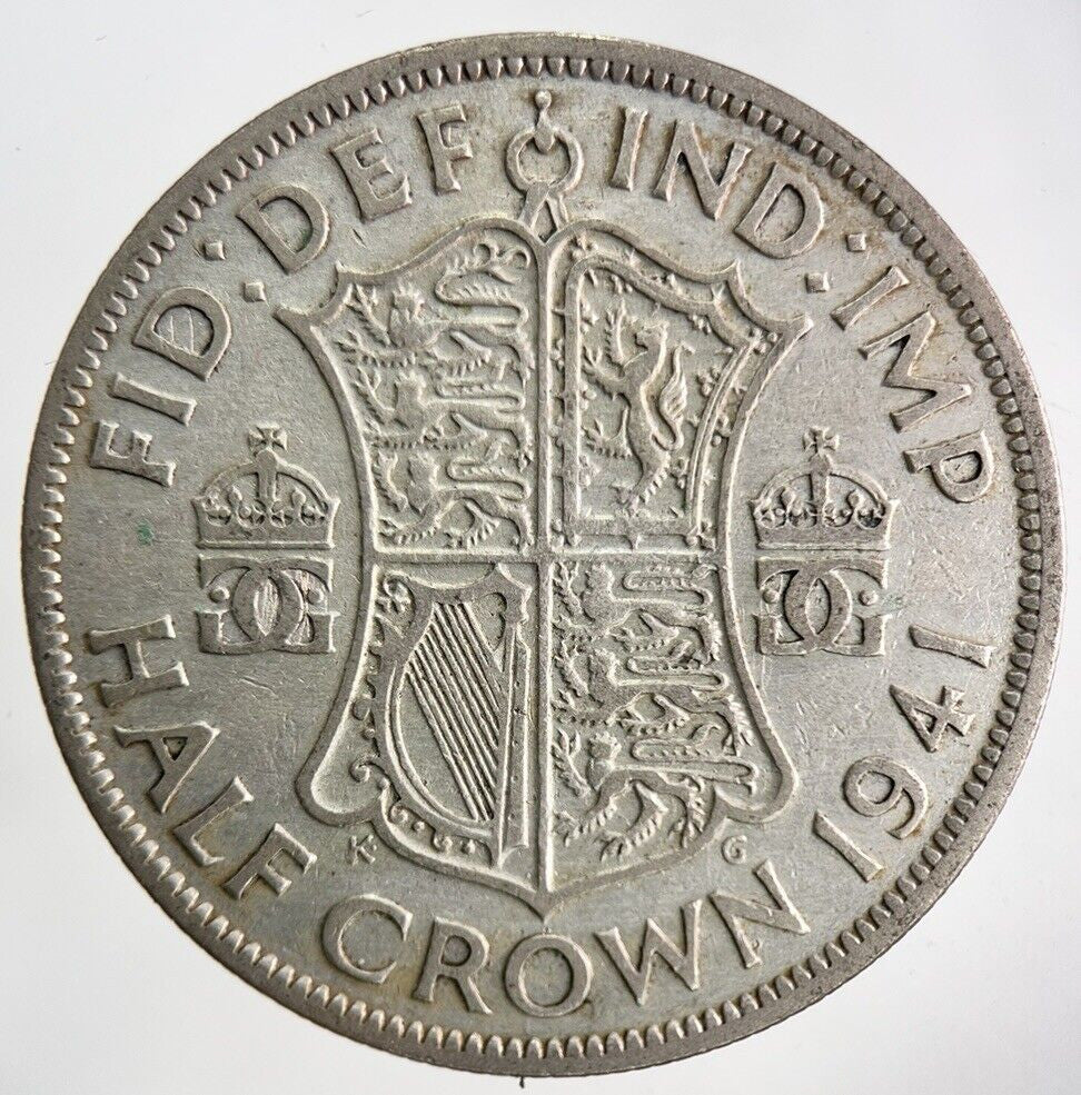 1941 George VI Silver Half - Crown Coin | Fine Collectable Grade
