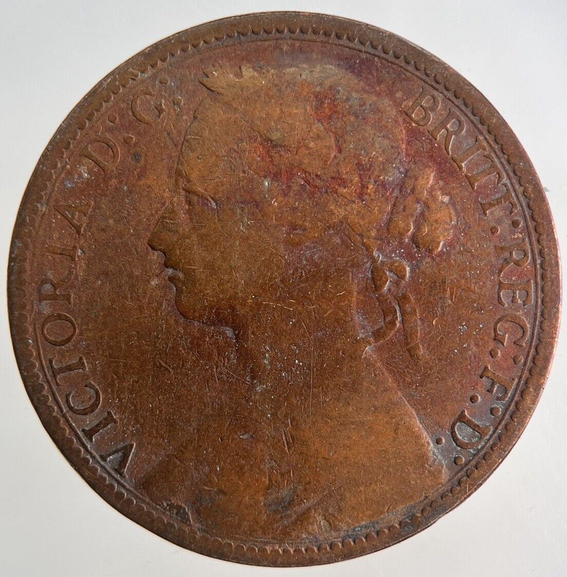 1876 - H Victoria One Penny Coin | Collectable Grade