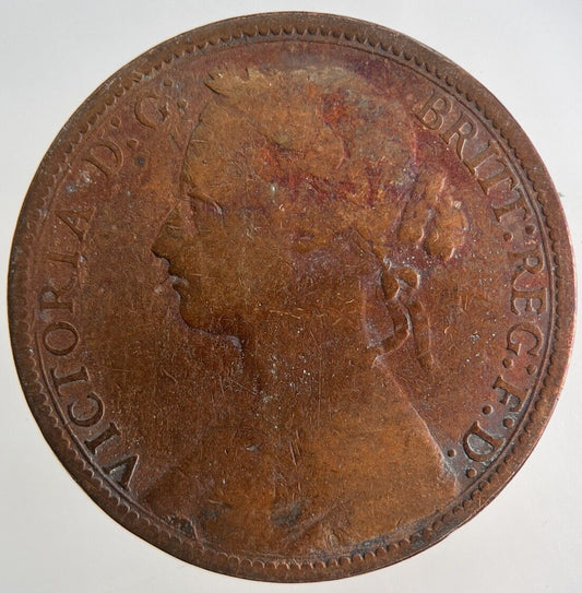 1876 - H Victoria One Penny Coin | Collectable Grade