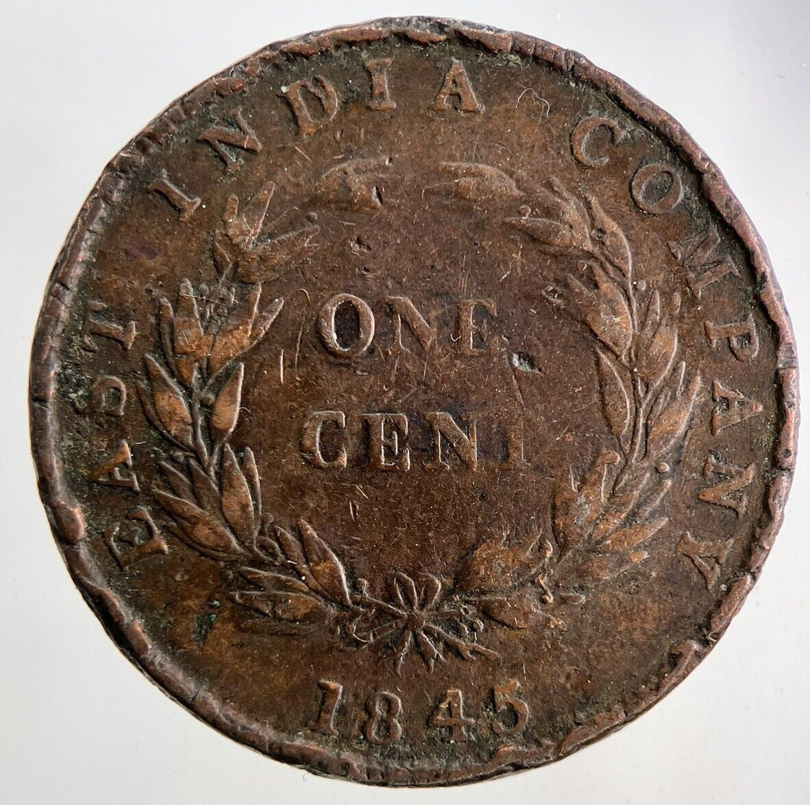 1845 East India Company One Cent Coin | Collectable Grade