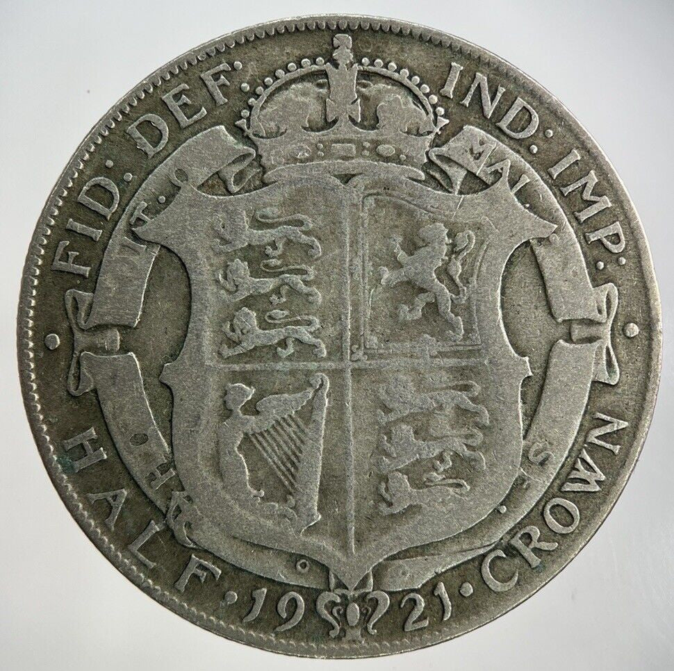 1921 George V Half - Crown Silver Coin | Fine Collectable Grade