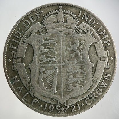 1921 George V Half - Crown Silver Coin | Fine Collectable Grade