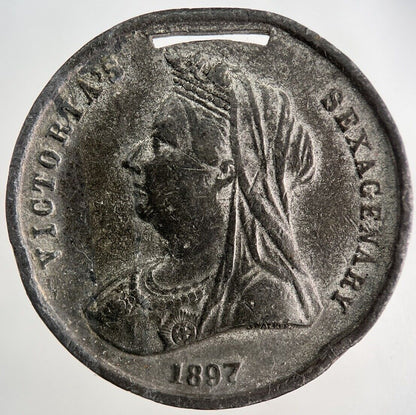 1897 Victoria Commemoration Token Medal Coin | Fine Collectable Grade
