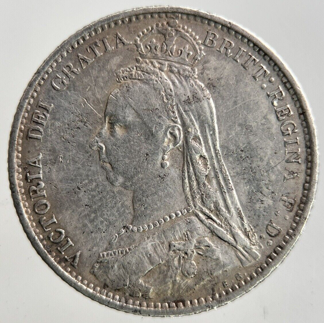 1888 Victoria Sixpence Silver Coin | Very High Grade