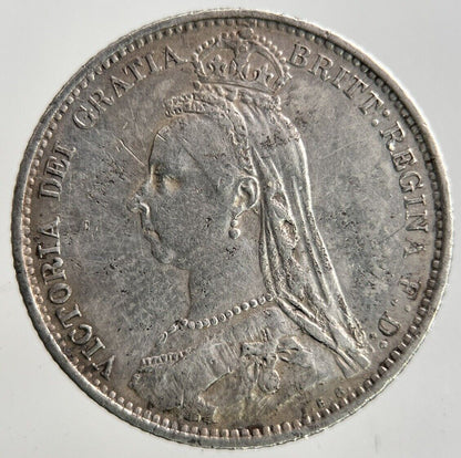 1888 Victoria Sixpence Silver Coin | Very High Grade