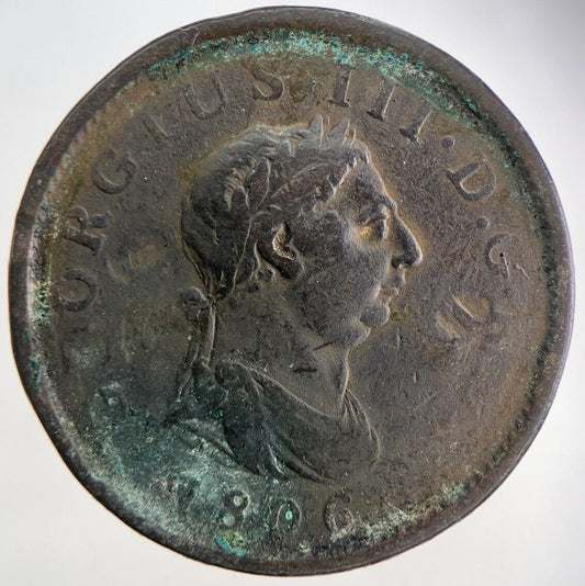 1806 George III 3rd One Penny Coin | Fine Collectable Grade