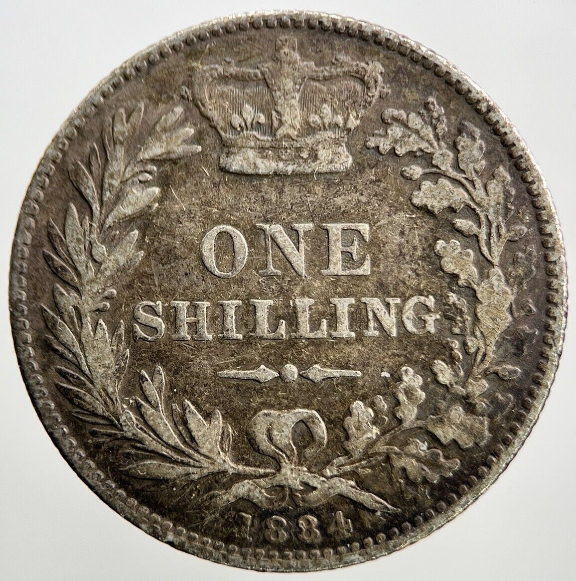 1884 Victoria Shilling | British Silver Coin | Fine Collectable Grade | a1021