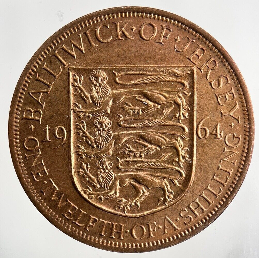 1964 Jersey 1/12 One Twelfth Of A Shilling Coin | Very High Grade