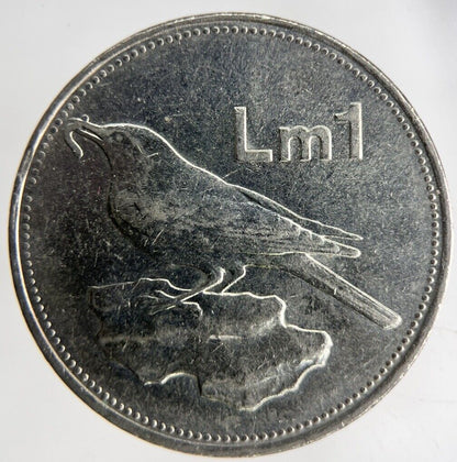 1986 Malta 1 Lira Coin | Fine Collectable Grade