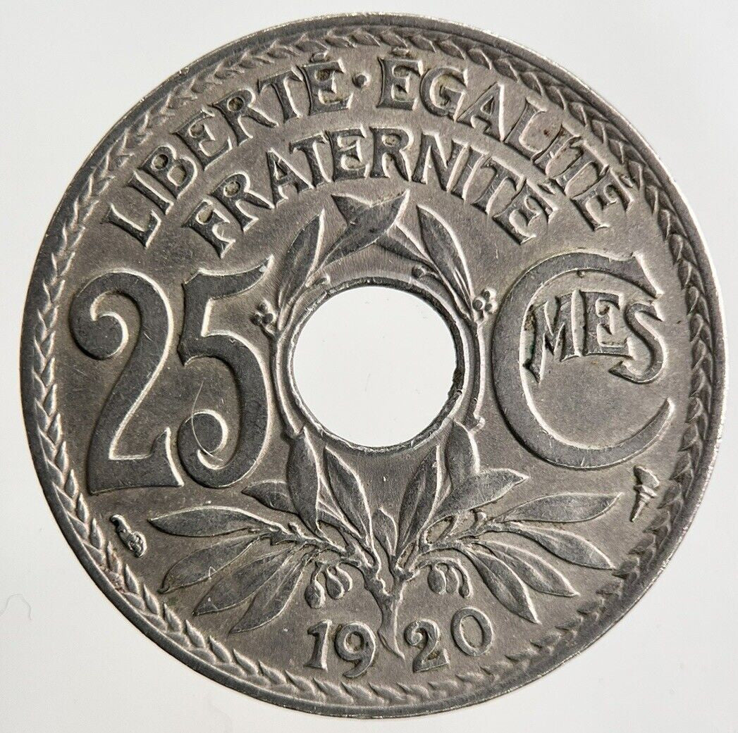 1920 France 25 Centimes Coin | Fine Collectable Grade