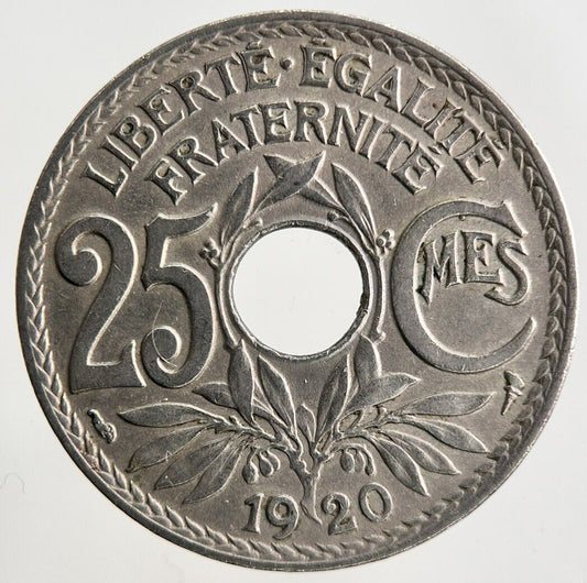 1920 France 25 Centimes Coin | Fine Collectable Grade
