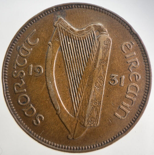 1931 Irish Penny Coin | Fine Collectable Grade | a4729