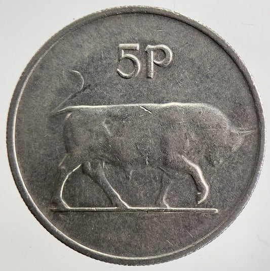 1980 Irish Bull 5p 5 Five - Pence Coin | Very High Grade | a7047