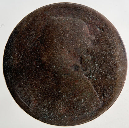 1875 Victoria Half-Penny Coin | Worn Grade