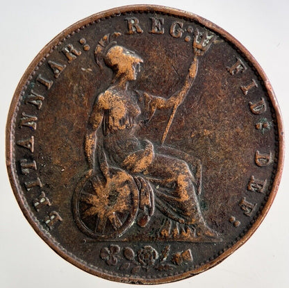 1858 Victoria Half-Penny Coin | Fine Collectable Grade