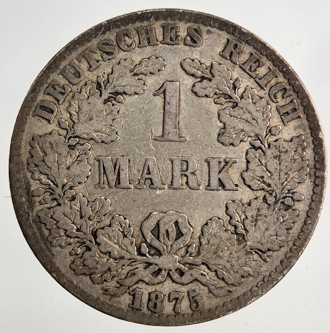 1875 Germany 1 Mark Silver Coin | Fine Collectable Grade