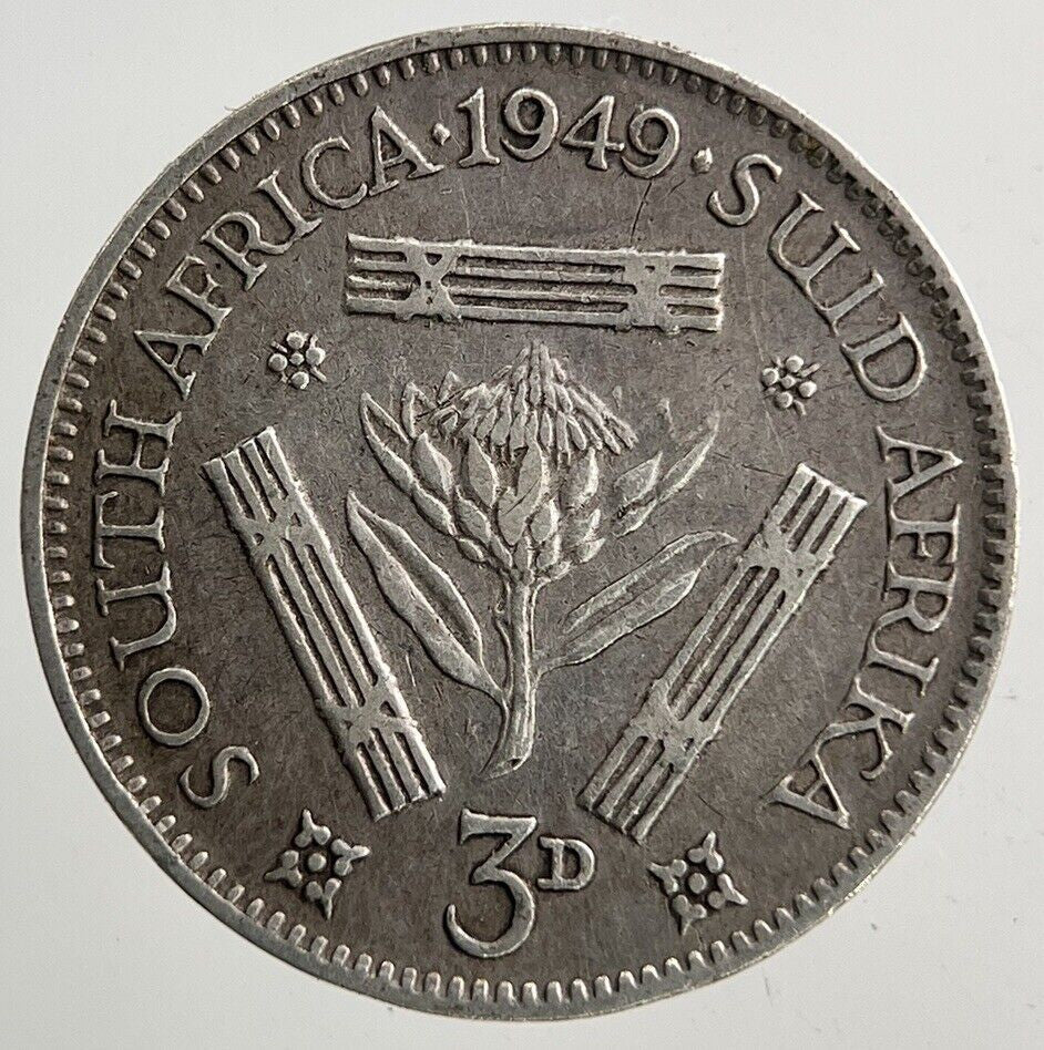 1949 South Africa Threepence Silver Coin | Very High Grade